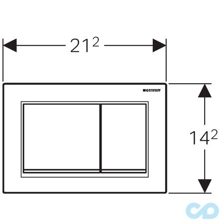 технічна схема змивному клавіша Geberit Omega30 115.080.KL.1