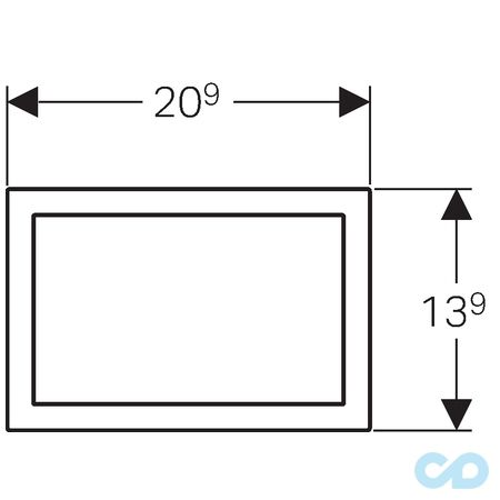 технічна схема Рама під кришку до змивний клавіші Geberit Omega60 115.086.GH.1