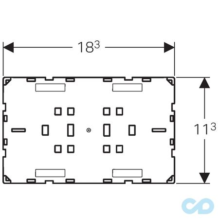 технічна схема Захисна кришка Geberit Omega 115.087.00.1