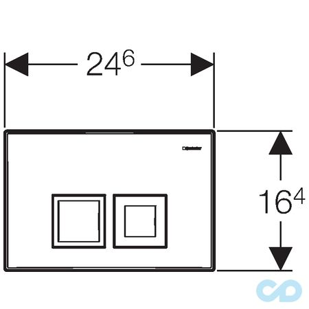 технічна схема змивному клавіша Geberit Delta50 115.135.46.1