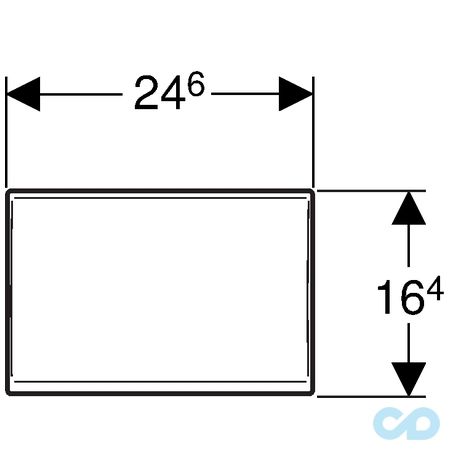 технічна схема Захисна кришка Geberit Delta 115.103.00.1