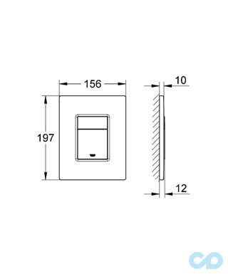 креслення Кнопка змиву Grohe Skate Cosmopolitan 38732SD0 