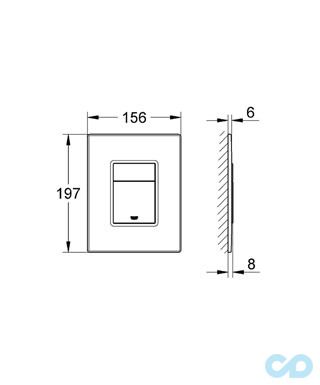 креслення Кнопка змиву Grohe Skate Cosmopolitan38914XN0
