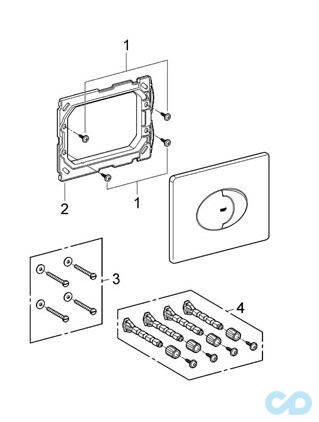 креслення Кнопка змиву Grohe Skate Air 38506SH0