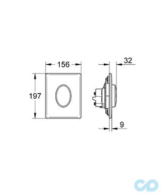 технічна схема Клавіша змиву Grohe Skate Air 38564000