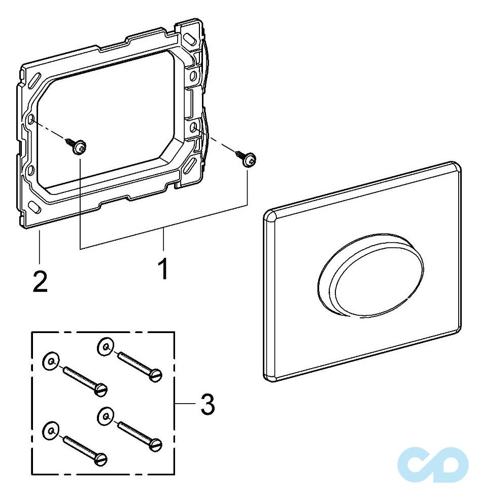 креслення Клавіша змиву Grohe Skate Air 38565SH0