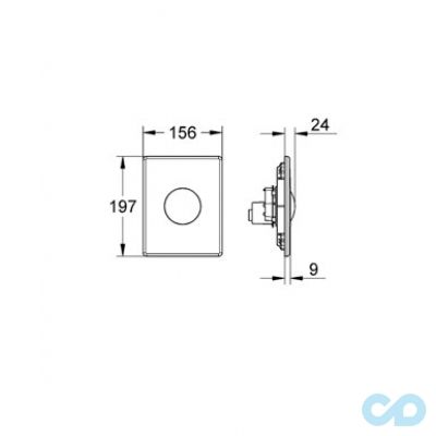 технічна схема Клавіша змиву Grohe Skate 38573000