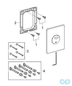креслення Клавіша змиву Grohe Skate 38862000