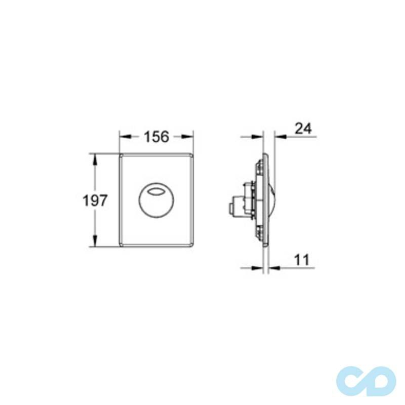 технічна схема Клавіша змиву Grohe Skate 38862000