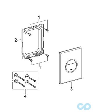 чертеж Клавиша смыва Grohe Nova Cosmopolitan 38765000