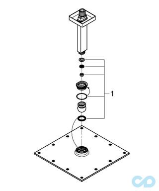 технічна схема Верхній душ Grohe Rainshower® Allure 230 26055000