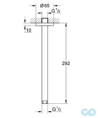 креслення Душовий кронштейн Grohe Rainshower 28497000