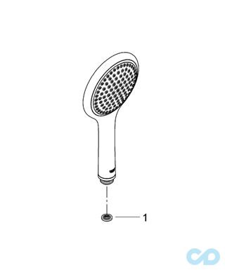 технічна схема Ручний душ Grohe Rainshower Solo 100 27376000