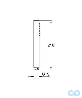 креслення Ручний душ Grohe Euphoria Cube 27888000 