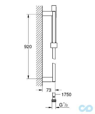 креслення Душовий гарнітур Grohe Euphoria Cube 27700000