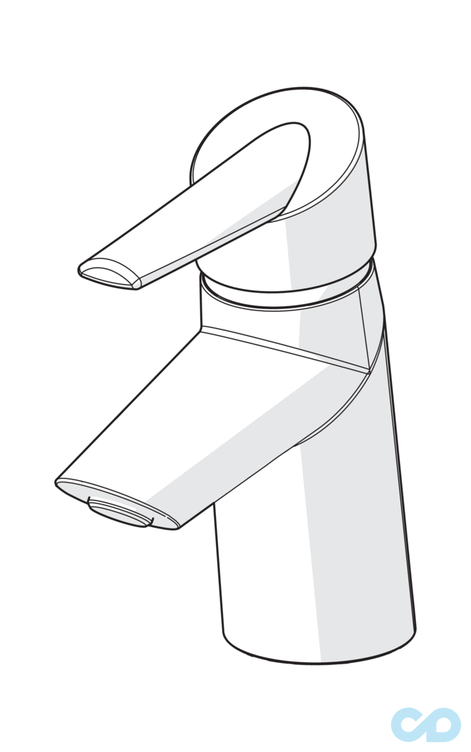 розміри змішувач для раковини oras optima 2710f