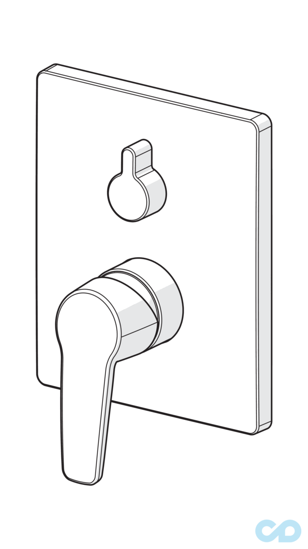 технічна схема Смеситель для душа Oras Saga 3988