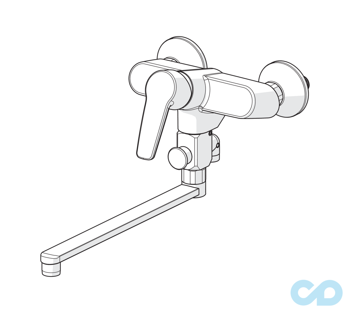 розміри змішувач для ванни і душа oras saga 3942y