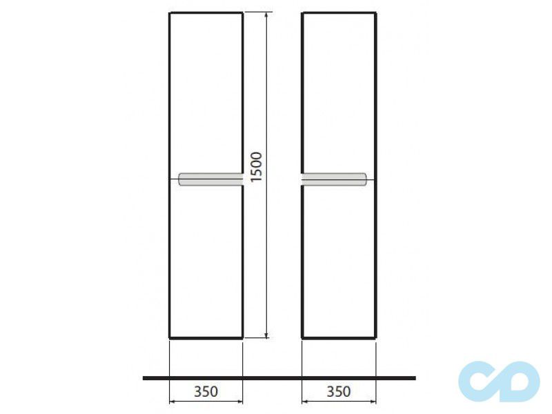 креслення Пенал Kolo Modo 88426000