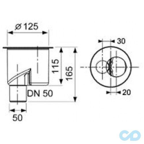 креслення Сифон TECEdrainline 650003