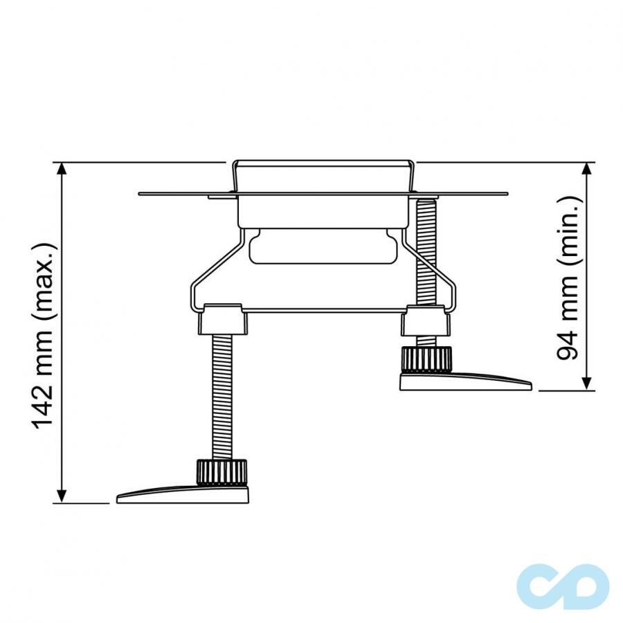 креслення Комплект опор для дренажного каналу TECEdrainline 660003