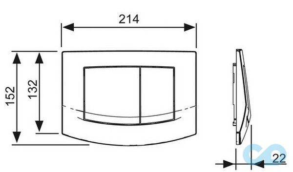 креслення Кнопка змиву ТЕСЕambia 9240254