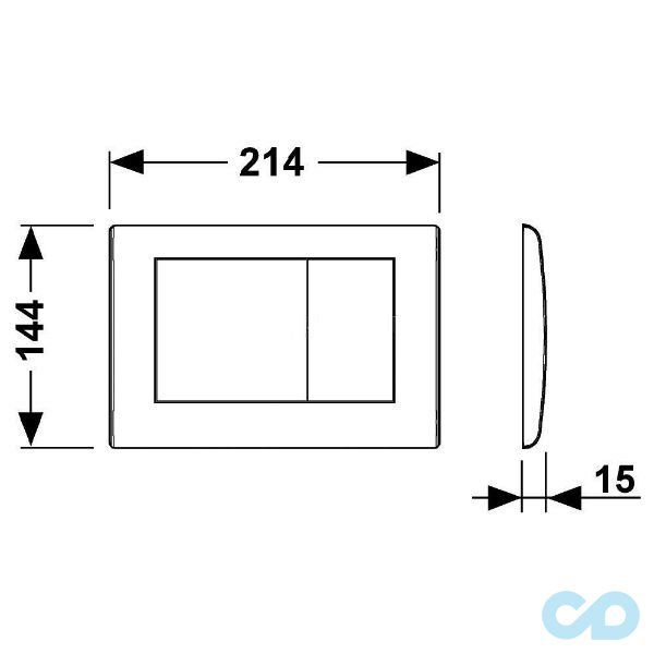 креслення Клавіша змиву ТЕСЕplanus 9240366