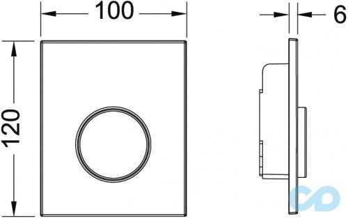 чертеж Клавиша смыва ТЕСЕloop 9242601