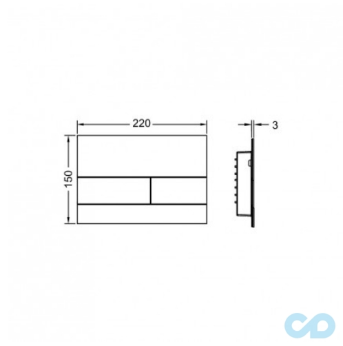 креслення Кнопка змиву ТЕСЕsquare 9240832