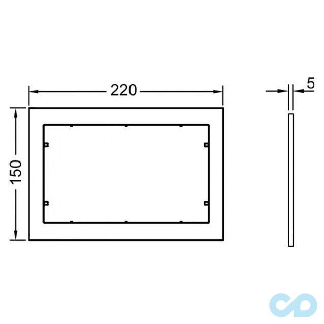 креслення Монтажна рамка для клавіші змиву TЕСЕ 9240412