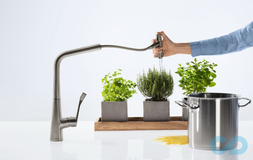 параметры смеситель для кухни hansgrohe metris select 14857000