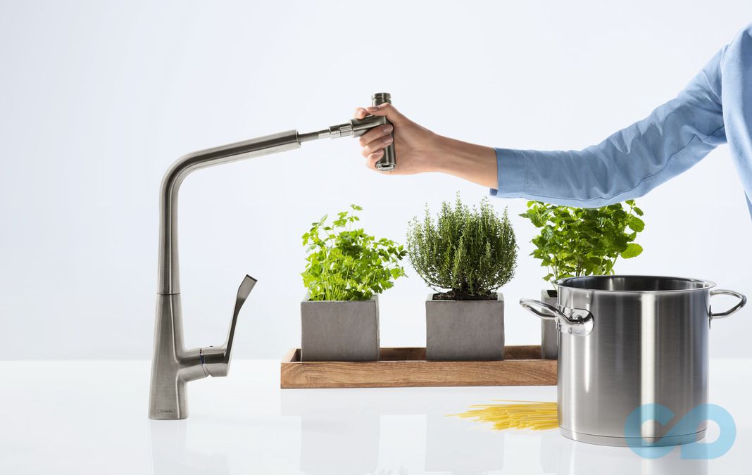 характеристики смеситель для кухни hansgrohe metris select 14857000