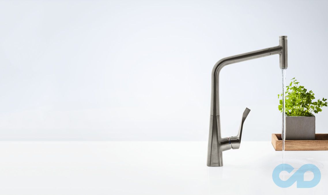 дизайн смеситель для кухни hansgrohe metris select 14857000