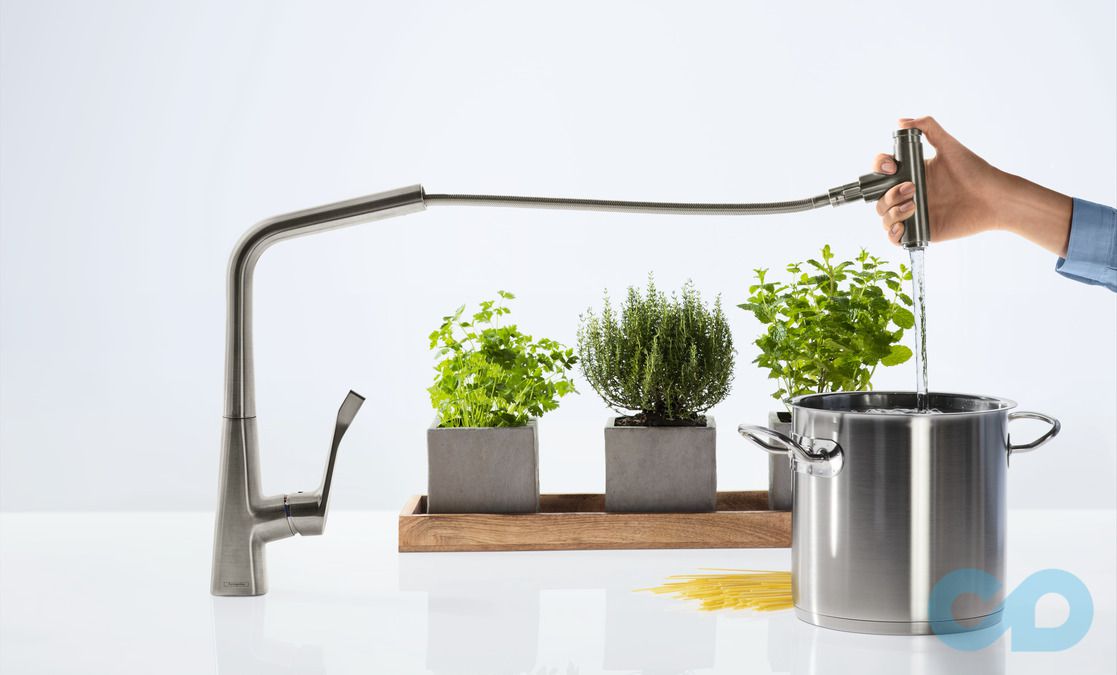 дизайн змішувач для кухні hansgrohe metris select 14857800