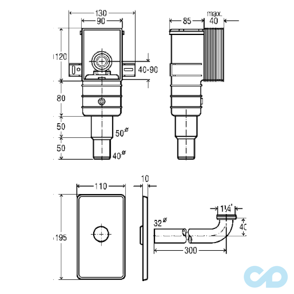 креслення Гидрозатвор Viega 553753