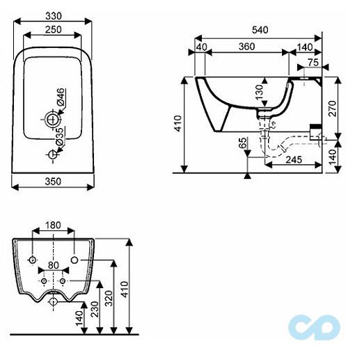 біде kolo life розміри