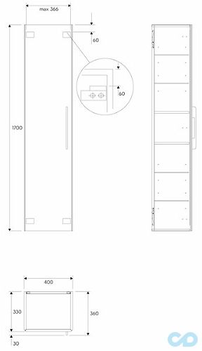 креслення Пенал Kolo LIFE! 88450000