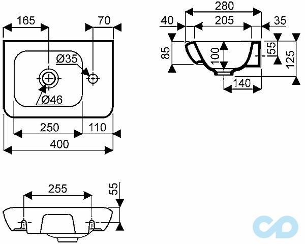 розмір раковина kolo life! m22440000