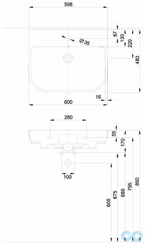 розміри раковина kolo traffic l91160000