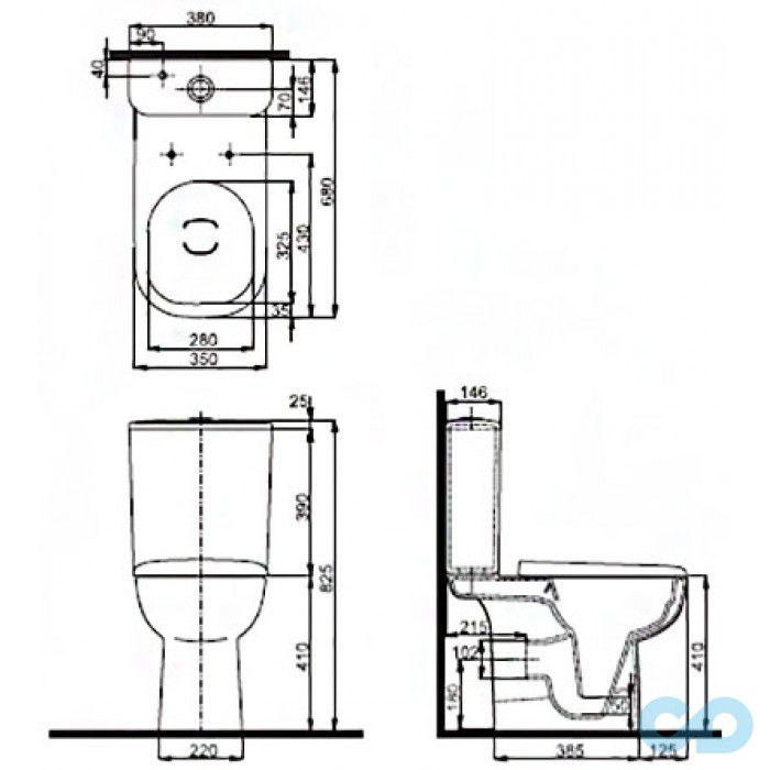 унітаз kolo розміри