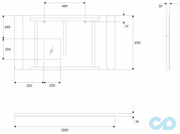 креслення Дзеркало з підсвічуванням Kolo Traffic 88425000