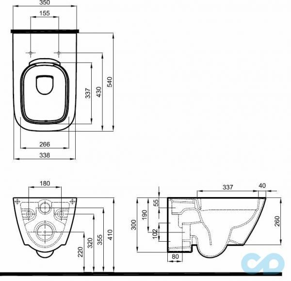 унітаз kolo розміри