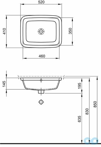 розміри раковина kolo style l21846000