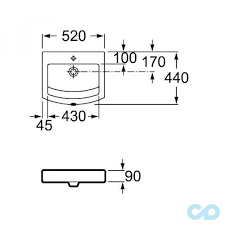 креслення Раковина Roca Hall A327882000