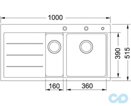 розміри мийка franke mythos fusion mtf 992 онікс праве крило