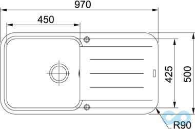 кухонная мойка franke pebel pbg 074 оникс размеры