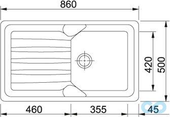 кухонна мийка franke calypso cog 033 бежевий розміри