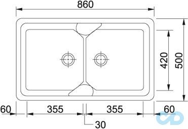 кухонна мийка franke calypso cog 585 бежевий розмір