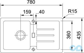 розміри кухонна мийка franke strata stg 909 бежевий