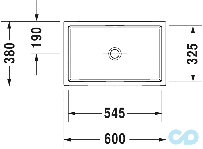 розміри раковина накладна duravit vero air 2351600000